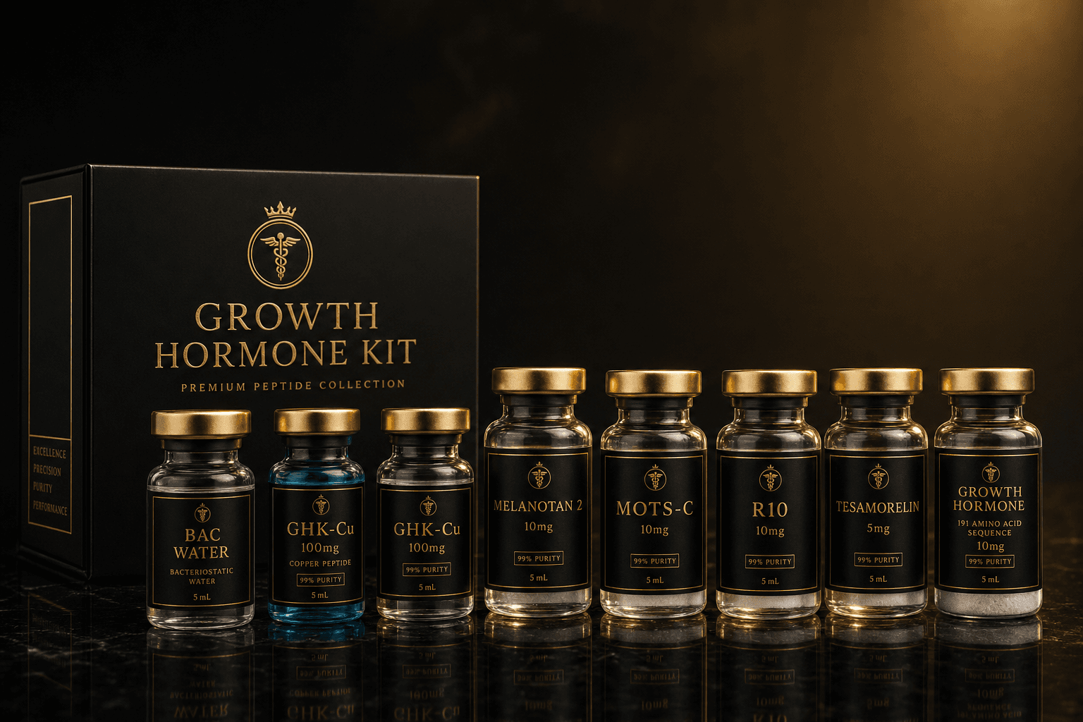 Trio of premium research compound vials